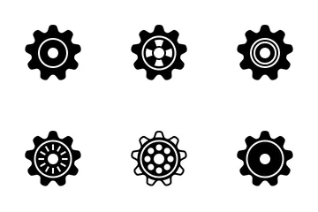 Gears (glyph) Icon Pack