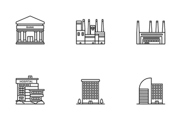 Bauen und Architektur Symbolpack