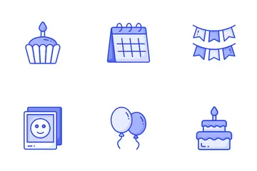 Geburtstag und Party Icon Pack