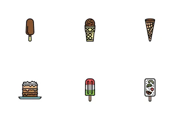 Gelato Delizioso Dessert Icon Pack