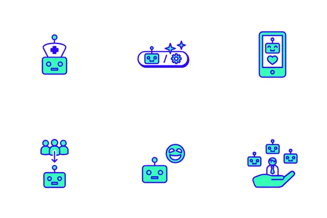 Download Generative AI, ChatGPT And Future AI Jobs Icon pack Available ...