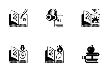 Géneros de libros Paquete de Iconos