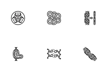 Genetic Engineering Crispr Genome Icon Pack