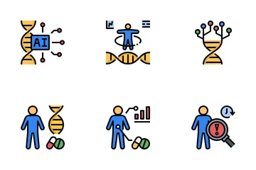 유전체학 의학 아이콘 팩