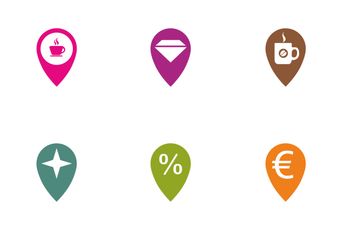 Geo POI For Map Services Icon Pack