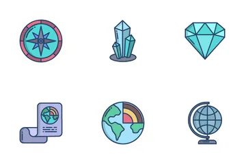 Geografía Paquete de Iconos