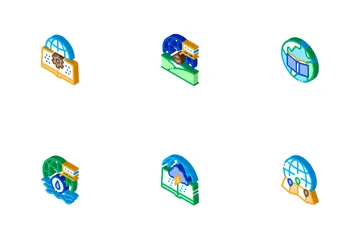 Educación en Geografía Paquete de Iconos