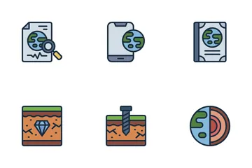 Geología Paquete de Iconos