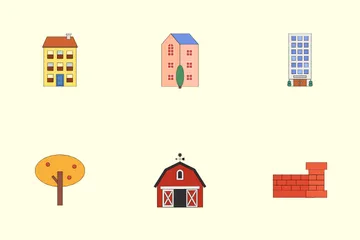 Geometric Building And Environment Icon Pack