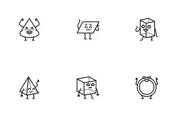 Geometric Shape Character Icon Pack