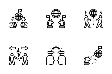 Geopolitical Tensions Icon Pack