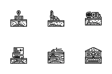 Geothermal Energy Renewable Heat Icon Pack