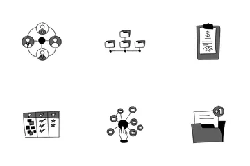 Gerenciamento de projetos Pacote de Ícones