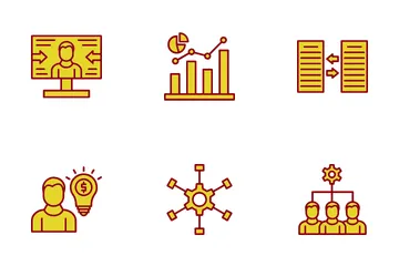 Gerenciamento de projetos Icon Pack