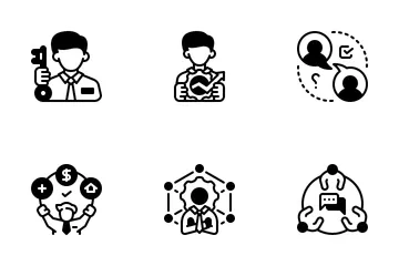 Geschäft und Beschäftigung Symbolpack