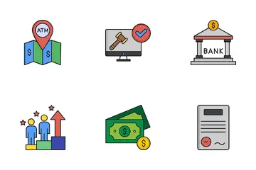 Geschäft und Finanzen Symbolpack