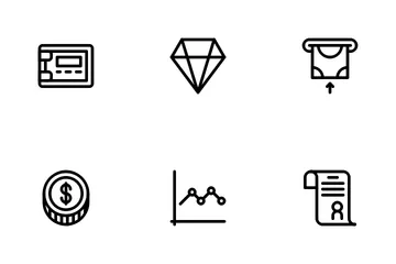 Geschäft und Finanzen Symbolpack