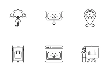Geschäft und Finanzen Symbolpack