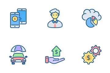 Geschäft und Finanzen Symbolpack