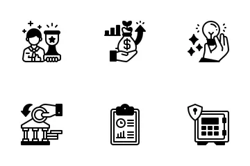 Geschäft und Unternehmen Symbolpack
