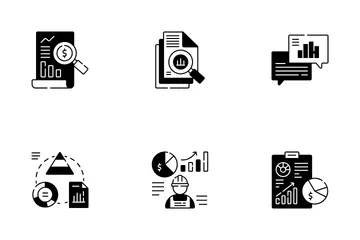 Geschäftsdiagramm Symbolpack