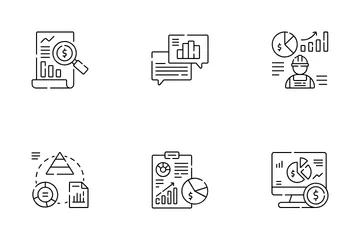 Geschäftsdiagramm Symbolpack