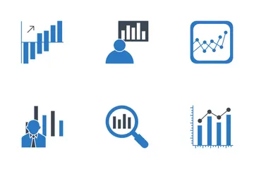 Geschäftsdiagramme und -diagramme Symbolpack