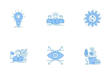 Geschäftselemente und Unternehmensführung Icon Pack