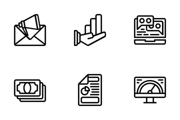 Geschäftsmarketing Symbolpack