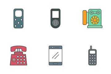 Geschichte der Telefone Symbolpack