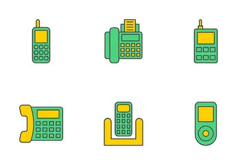 Geschichte der Telefone Symbolpack