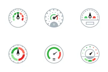 Geschwindigkeitsmesser Symbolpack