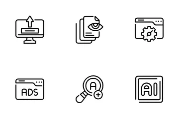 Gestão de ativos digitais Pacote de Ícones