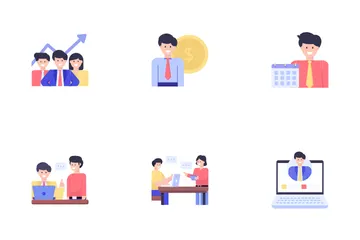 Gestão de Negócios e Projetos Pacote de Ícones