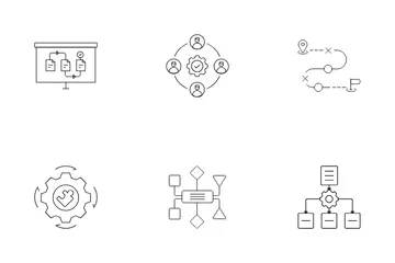 Gestión de procesos y flujo de trabajo Paquete de Iconos