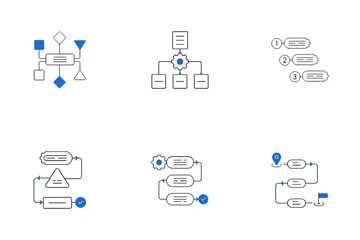 Gestión de procesos y flujo de trabajo Paquete de Iconos