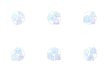 Gestión de Investigación y Desarrollo Paquete de Iconos