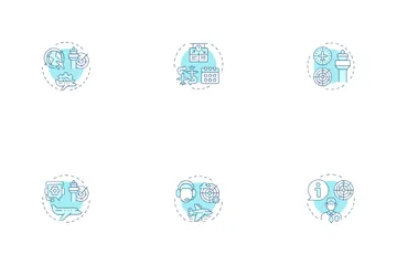 Gestión del tráfico aéreo Paquete de Iconos