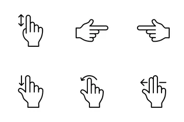 Gesto multitáctil Paquete de Iconos