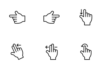 Gesto multitáctil Paquete de Iconos
