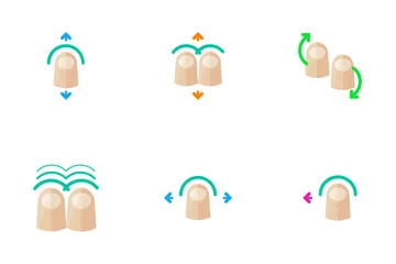 Gestos com os dedos Pacote de Ícones