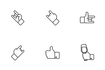 Gestos com as mãos vários Icon Pack