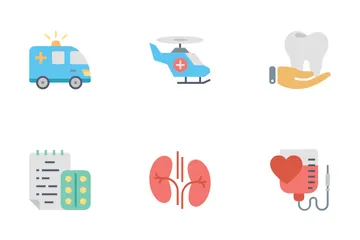 Gesundheitswesen und Medizin Symbolpack