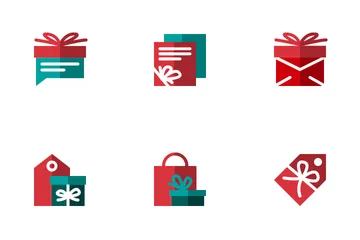 Gift Box Flat Icon Pack