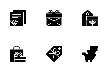 Gift Box Solid Icon Pack