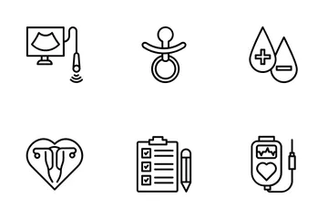 Ginecología Paquete de Iconos