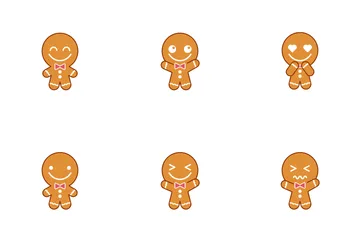 Gingerbread Emoji Icon Pack