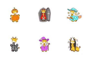 Giraffe Halloween Icon Pack