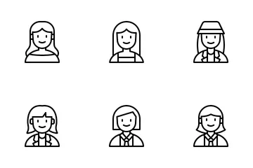 Girl Avatar Icon Pack