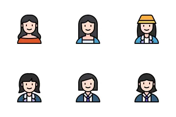 Girl Avatar Icon Pack